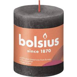 Bolsius Blockljus Rustik 80Mm Grå Stearinljus 8cm