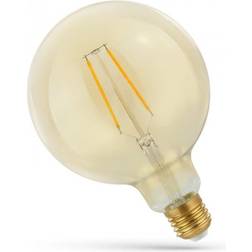 Spectrum E27 2W LED pære, 270 grader, ekstra varm, rav farvet, Ø12,5cm