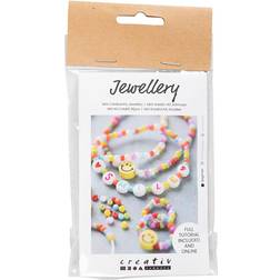 Creativ Company Mini Craft Kit Jewellery, Elastic bracelet and finger ring, 1 pack
