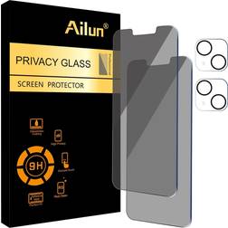 Ailun Privacy Screen Protector + Camera Lens Protector for iPhone 13 2-Pack