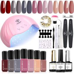 Modelones Gel Nail Polish Kit with UV Light 48W 37-pack