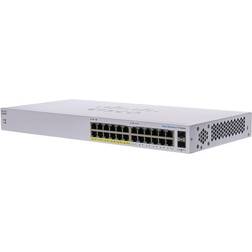 Cisco Business 110 Series 110-24PP Commutateur 12 x 10/100/1000 + 2 x SFP Gigabit Combiné