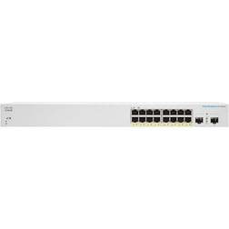 Cisco CBS220-16P-2G Gestito L2 Gigabit Ethernet 10/100/1000 PoE+ 2 x Gigabit SFP Uplink PoE+