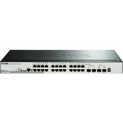 D-Link DGS-1510-28P 24 Puertos Gigabit PoE 193W + 2 Puertos SFP 1000 Mbps + 2 Puertos 10G SFP+-DGS-1510-28P/E