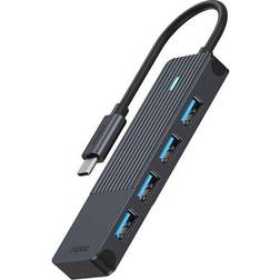 Rapoo USB-C Hub Zwart