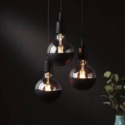 Paulmann LED-pære E27 827 6,5W topforspejlet, sort, mat