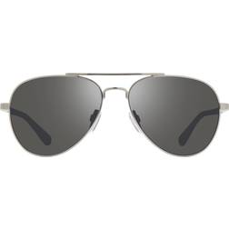 Revo Raconteur II Polarized Sunglasses - Matte Chrome Grey