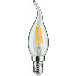 Paulmann Ampoule flamme LED E14 4,8W filament 2.700K coup de vent clair