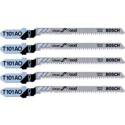 Bosch 4" Wood Cutting T-Shank Jigsaw Blade, T101D, 6 TPI, 5-Piece