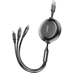 Baseus Flat USB A-USB B Micro/USB C/Lightning 1.2m