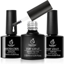 Beetles No Wipe Top Coat & Base Coat Set 3-pack