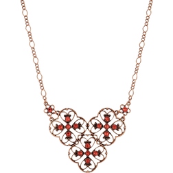 1928 Jewelry Collar Necklace - Copper/Orange