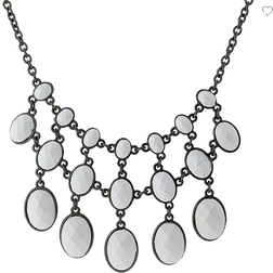 1928 Jewelry Link Collar Necklace - Black/Transparent