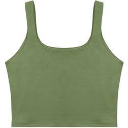 ReoRia Women’s Sexy Cropped Tank Top - Olive Green