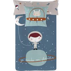 Haciendo El Indio Planet Reversible Duvet Cover 70.9x86.6"