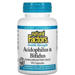 Natural Factors Acidophilus and Bifidus 10 billion cells 90 Capsules