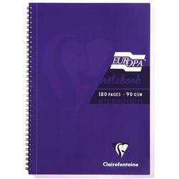 Clairefontaine Europa A4 Wirebound Card Cover Notebook Ruled 180 Pages