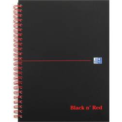 Oxford Black n Red Wire Bound Book A5 Feint-Ruled