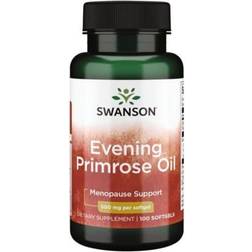 Swanson Aftenprimroseolie 500 mg 100 Bløde Kapsler 100 stk