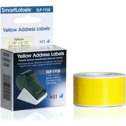 Seiko SLP-1YLB Mailing Label 1.12" Width x 3.5" 130/Roll - Yellow