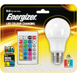 Energizer 9W rgbw Colour Changing E27 gls led Opal Bulb es with Remote Control Multicoloured