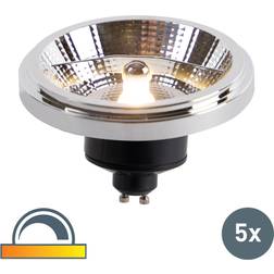 Luedd Uppsättning av 5 LED-lampor AR111 GU10 12W 2000K-3000K dim till varm