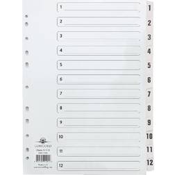 Concord Classic Index 1-12 Mylar-reinforced Punched 4 Holes 150gsm A4