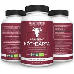Nordic Kings Supplements Gräsbetad Nöthjärta EKO 180 stk