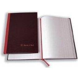 100080514 Oxford Black n Red Notebook A4 Hardback Casebound Ruled Wi