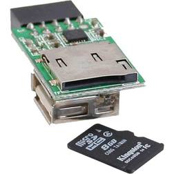 InLine 76638 kortläsare, USB 2.0, internt, för MicroSD-kort