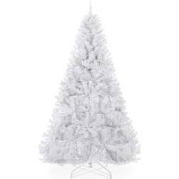 Best Choice Products 6 ft. White Unlit Pine Artificial Christmas Tree 72"