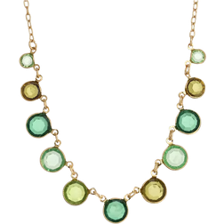 1928 Jewelry Link Collar Necklace - Gold/Green