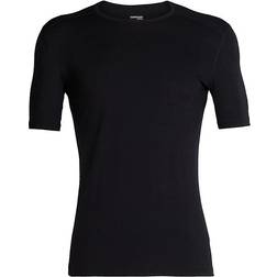 Icebreaker Merino 200 Oasis Short Sleeve Crew Thermal Top - Black