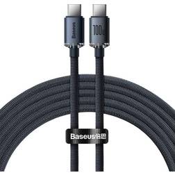 Baseus Crystal Shine 100W USB C - USB C M-M Black 2m
