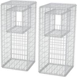 vidaXL Gabion Basket Planters 2pcs 19.7"