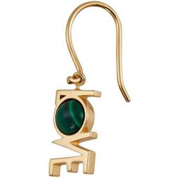 Design Letters Great Love Earring - Gold/Green