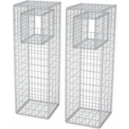 vidaXL Gabion Basket Planters 2pcs 50cm