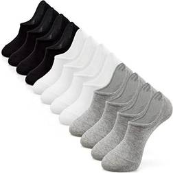 IDEGG No Show Socks - Black/Grey/White