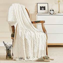 Inhand Soft Cozy Knitted Blankets Blue, Green, Gray, Brown, White, Yellow, Orange, Red (152.4x127cm)