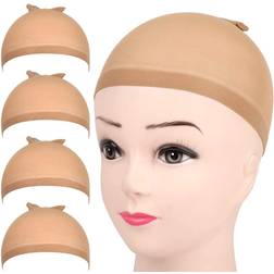 Fandamei Stretchy Nylon Stockings Wigs 4-pack