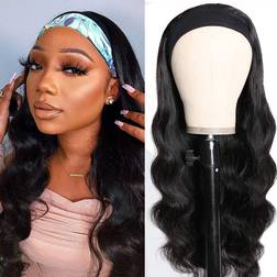 HiGHER Wavy Wigs with Headband 16 inch