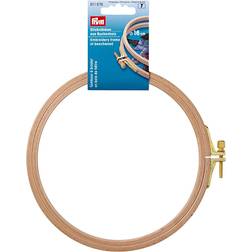 Prym Buche Holz Stickerei Rahmen mit Messing Schrauben 0.8 x 16 cm Beige