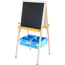 Teamson Kids Two Sided Easel with Storage Basket