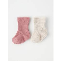 Lindex 2-pack ribbed wool blend socks