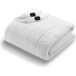 Dreamland Hunker Down Scandi Sherpa Underblanket - Super King with Dual Controllers