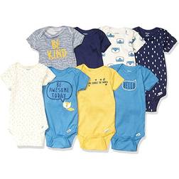 Gerber Short Sleeve Onesies Bodysuits 8-pack - Blue Fox