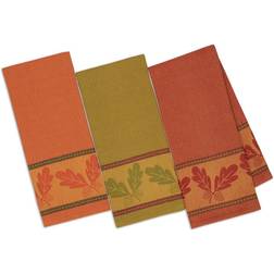 DII Autumn Acorn Jacquard Dish Towels 18x28" 3pcs