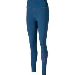 Puma Train Shine High Rise 7/8 Tight Blue Female Azul