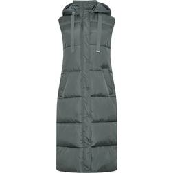 LTS Longline Hooded Puffer Gilet - Grey