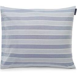 Lexington Striped Lyocell Örngott Grå, Blå, Vit (60x50cm)